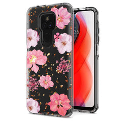 Pressed dried flower Design Phone case for Moto G Play 2021 In Pink - Crystal Clear & Reliable | CELL DEMAND Official