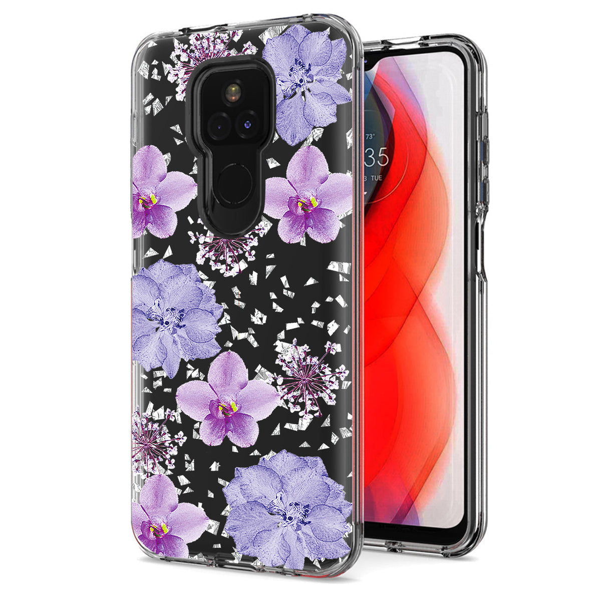 Pressed dried flower Design Phone case for Moto G Play 2021 In Purple - Ultra-Slim & Reliable | CELL DEMAND Official