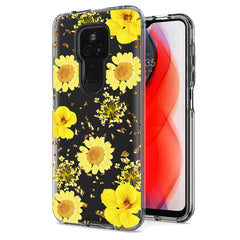 Pressed dried flower Design Phone case for Moto G Play 2021 In Red - Durable & Reliable | CELL DEMAND Official