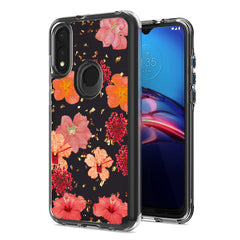 Pressed dried flower Design Phone case for MOTOROLA E7 (2020) In Red - Durable & Reliable | CELL DEMAND Official