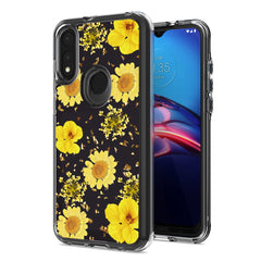 Pressed dried flower Design Phone case for MOTOROLA E7 (2020) In Yellow - Ultra-Slim & Reliable | CELL DEMAND Official