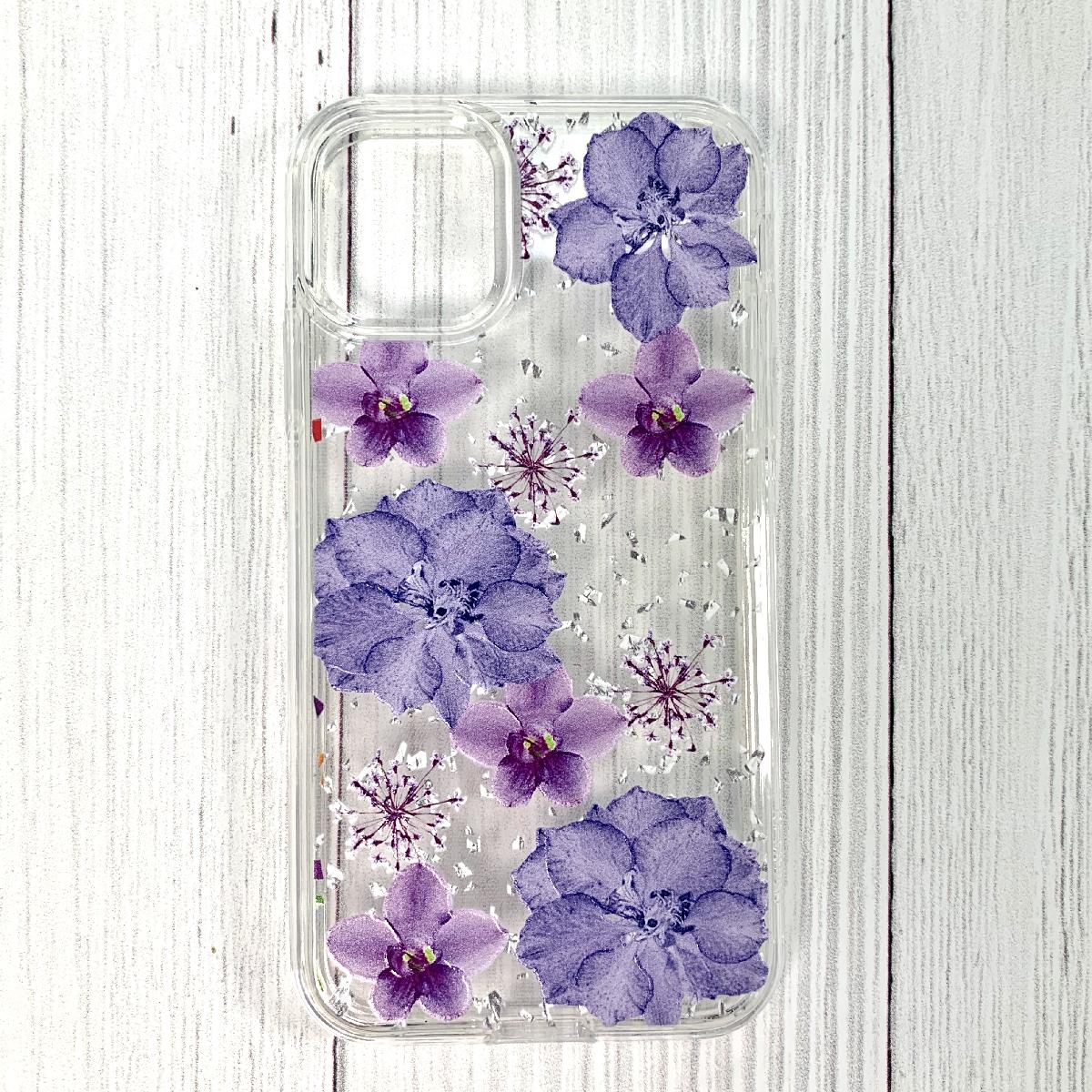 Pressed dried flower Design Phone case for MOTOROLA G8 FAST In Purple - Ultra-Slim & Reliable | CELL DEMAND Official