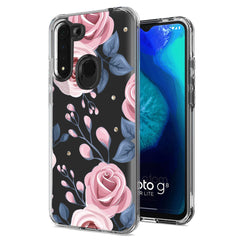 Pressed dried flower Design Phone case for MOTOROLA G8 FAST In Rose Gold - Shockproof & Reliable | CELL DEMAND Official