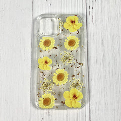 Pressed dried flower Design Phone case for MOTOROLA G8 FAST In Yellow - Shockproof & Reliable | CELL DEMAND Official
