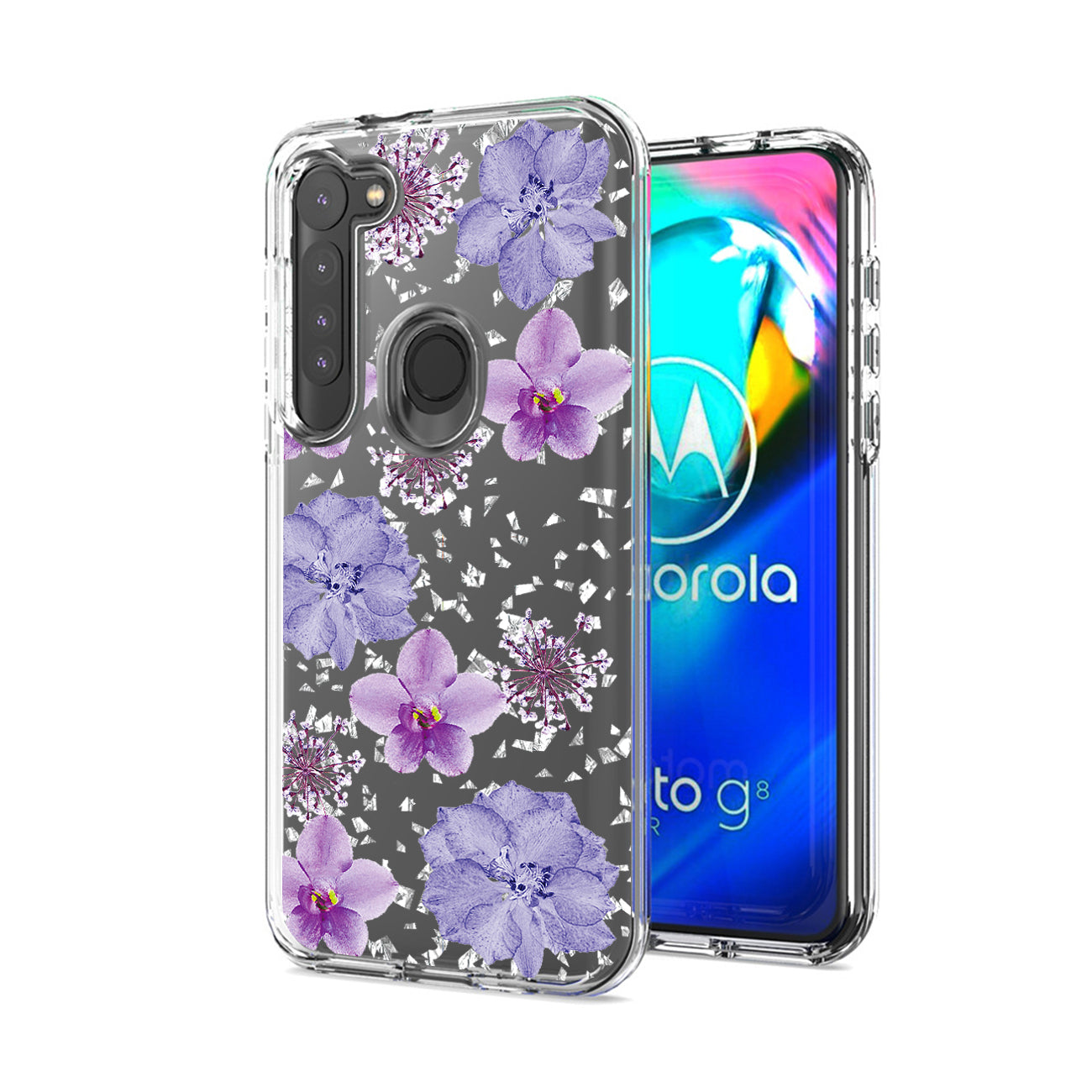 Pressed dried flower Design Phone case for MOTOROLA G STYLUS in Purple - Shockproof & Reliable | CELL DEMAND Official