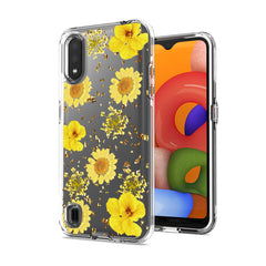 Pressed dried flower Design Phone case for SAMSUNG GALAXY A01 In Yellow - Ultra-Slim & Reliable | CELL DEMAND Official