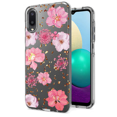 Pressed dried flower Design Phone case for Samsung Galaxy A20 /M02 In Pink - Heavy Duty & Reliable | CELL DEMAND Official