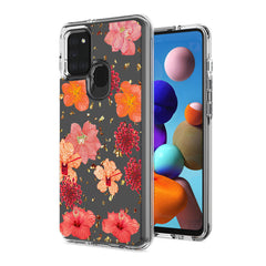Pressed dried flower Design Phone case for SAMSUNG GALAXY A21S In Red - Heavy Duty & Reliable | CELL DEMAND Official