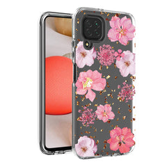 Pressed dried flower Design Phone case for Samsung Galaxy A42 5G In Pink - Crystal Clear & Reliable | CELL DEMAND Official