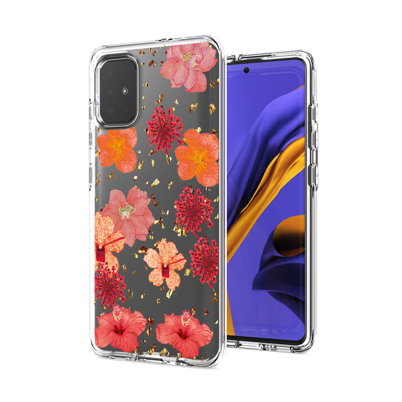 Pressed dried flower Design Phone case for SAMSUNG GALAXY A51 5G In Red - Ultra-Slim & Reliable | CELL DEMAND Official