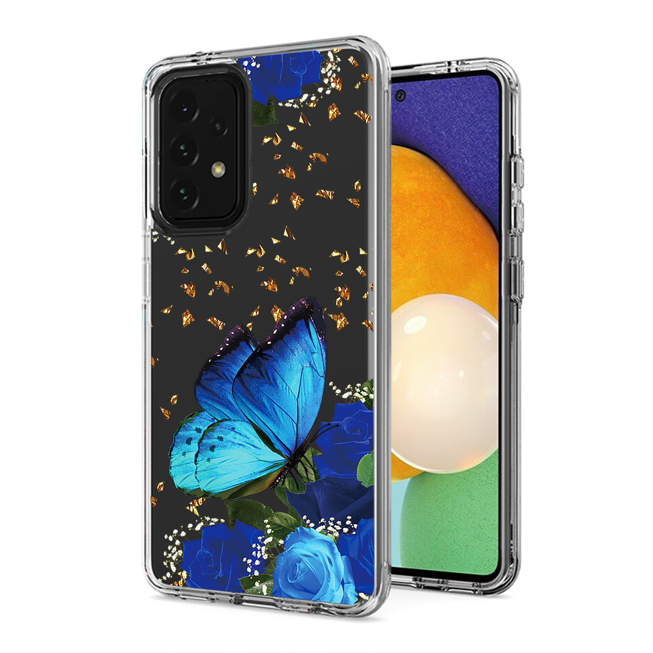 Pressed dried flower Design Phone case for Samsung Galaxy A52 5G In Blue - Heavy Duty & Reliable | CELL DEMAND Official