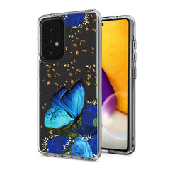 Pressed dried flower Design Phone case for Samsung Galaxy A72 5G In Blue - Ultra-Slim & Reliable | CELL DEMAND Official