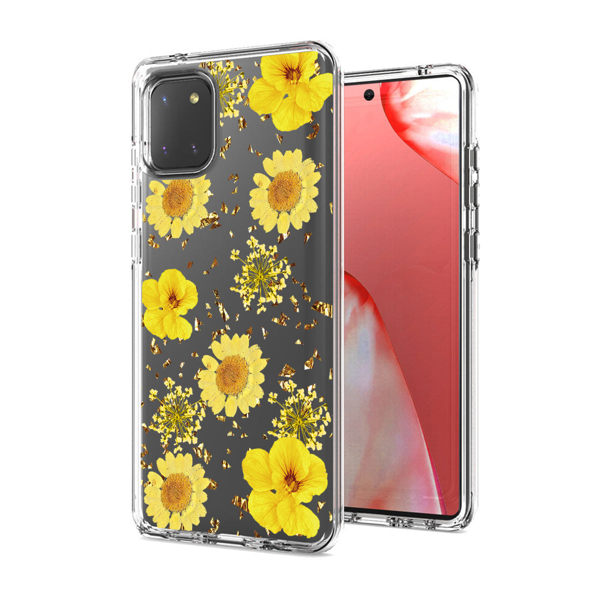 Pressed dried flower Design Phone case for  SAMSUNG GALAXY A81/Note 10 Lite/M60S In Yellow - Shockproof & Reliable | CELL DEMAND Official