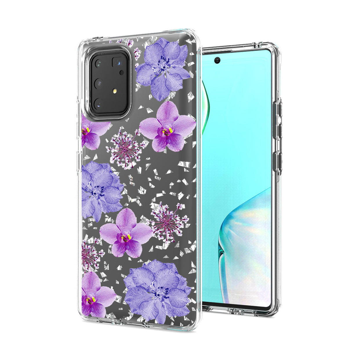 Pressed dried flower Design Phone case for SAMSUNG GALAXY A91/S10 Lite/M80S In Purple - Durable & Reliable | CELL DEMAND Official