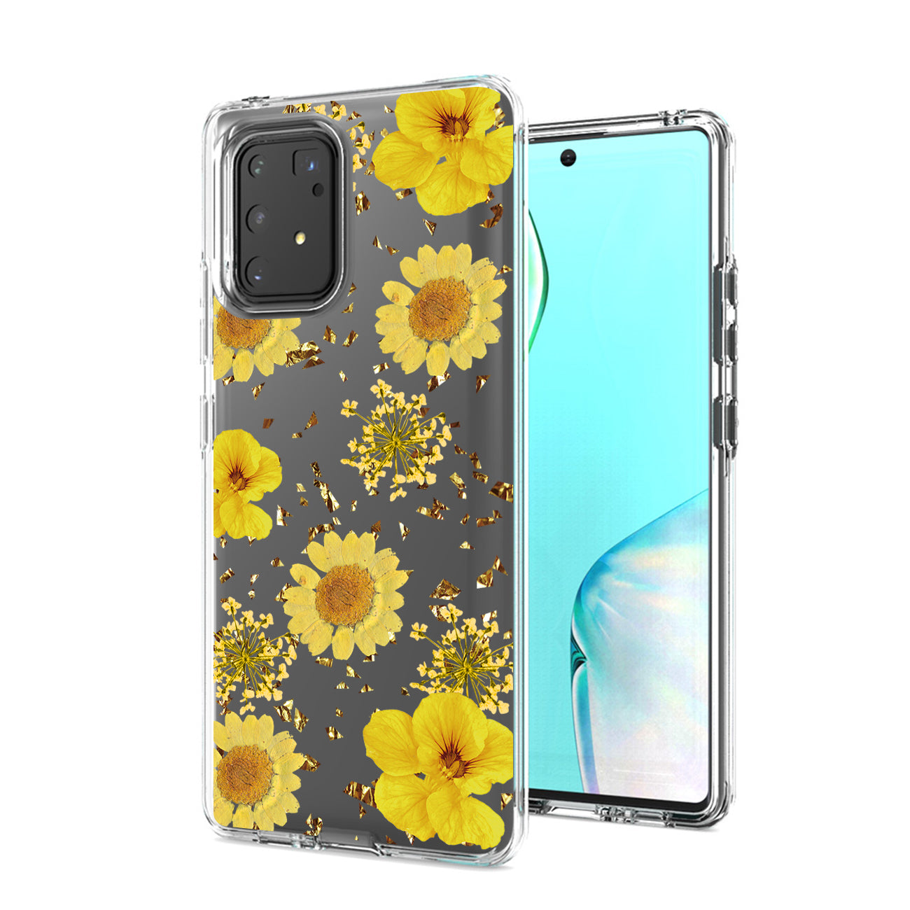 Pressed dried flower Design Phone case for SAMSUNG GALAXY A91/S10 Lite/M80S In Yellow - Shockproof & Reliable | CELL DEMAND Official