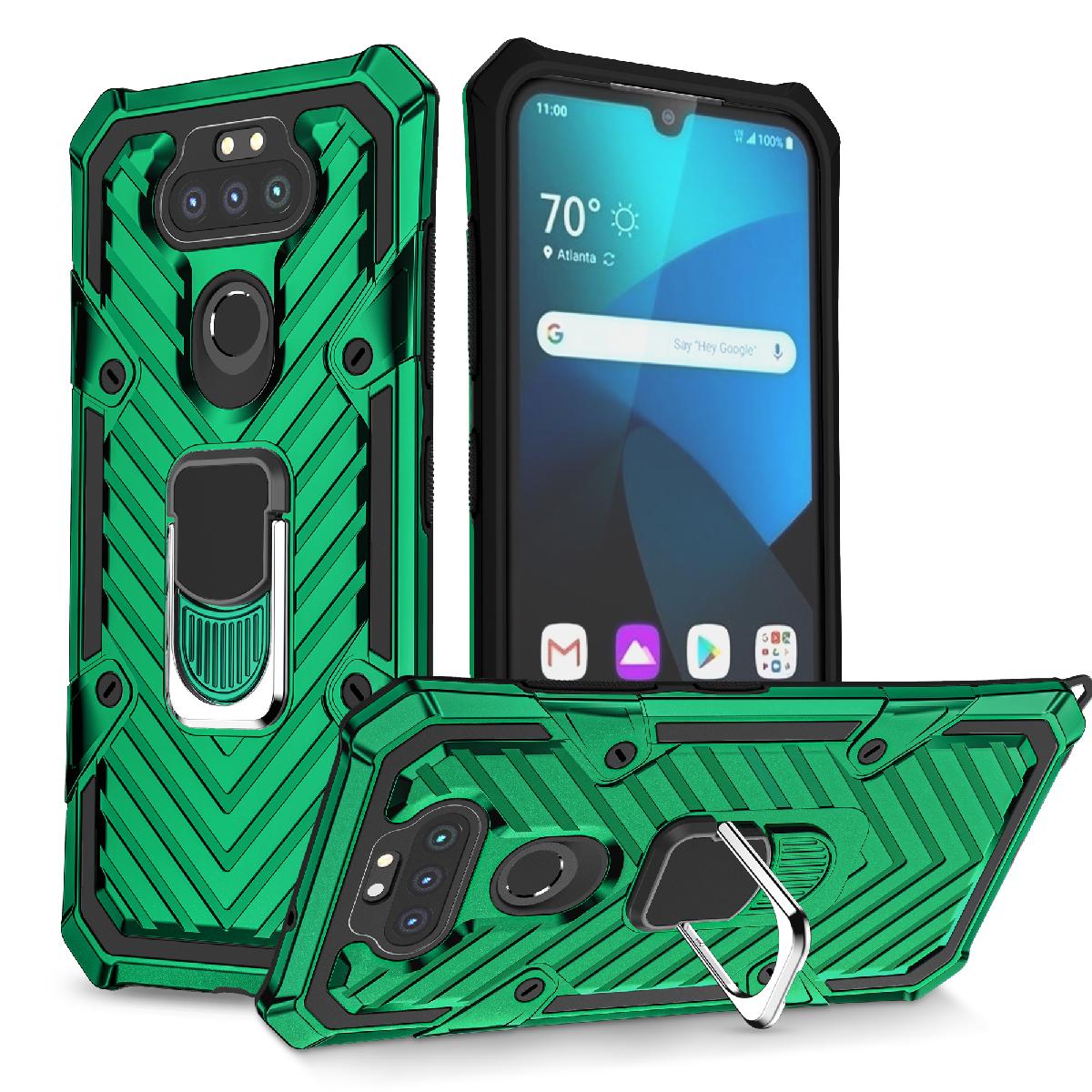 Kickstand Anti-Shock And Anti Falling Case for LG ARISTO 5 In Green - Ultra-Slim & Reliable | CELL DEMAND Official