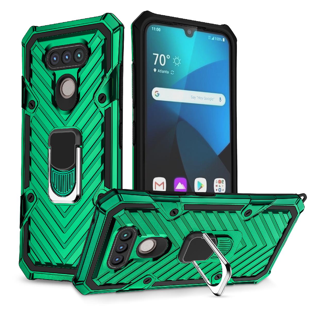 Kickstand Anti-Shock And Anti Falling Case for LG HARMONY 4 In Green - Premium & Reliable | CELL DEMAND Official