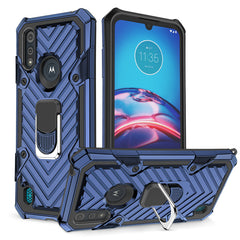 Kickstand Anti-Shock And Anti Falling Case for  Moto E6S In Blue - Heavy Duty & Reliable | CELL DEMAND Official