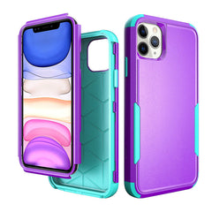 IPHONE 11 PRO Compatible 3in1 Hybrid Heavy Duty Defender Rugged Armor Case For APPLE IPHONE 11 PRO In Purple - Heavy Duty Protection by CELL DEMAND