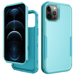 IPHONE 12  Compatible 3in1 Hybrid Heavy Duty Defender Rugged Armor Case For APPLE IPHONE 12 /12 PRO In Blue - Heavy Duty Protection by CELL DEMAND
