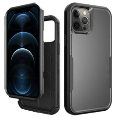 IPHONE 12 PRO Compatible 3in1 Hybrid Heavy Duty Defender Rugged Armor Case For APPLE IPHONE 12 PRO MAX In Black - Ultra-Slim Protection by CELL DEMAND