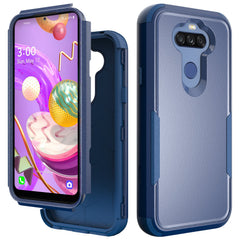 3in1 Hybrid Heavy Duty Defender Rugged Armor Military Grade Protective Case For LG STYLO5 In Blue - Crystal Clear & Reliable | CELL DEMAND Official
