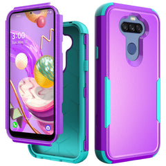 3in1 Hybrid Heavy Duty Defender Rugged Armor Military Grade Protective Case For LG STYLO5 In Purple - Crystal Clear & Reliable | CELL DEMAND Official