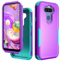 3in1 Hybrid Heavy Duty Defender Rugged Armor Military Grade Protective Case For LG STYLO5 In Purple - Crystal Clear & Reliable | CELL DEMAND Official