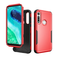 3in1 Hybrid Heavy Duty Defender Rugged Armor Military Grade Case For MOTOROLA G FAST 2020 In Red - Heavy Duty & Reliable | CELL DEMAND Official