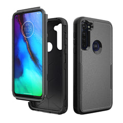 3in1 Hybrid Heavy Duty Defender Rugged Armor Military Grade Case MOTOROLA G STYLUS 2020 In Black - Crystal Clear & Reliable | CELL DEMAND Official