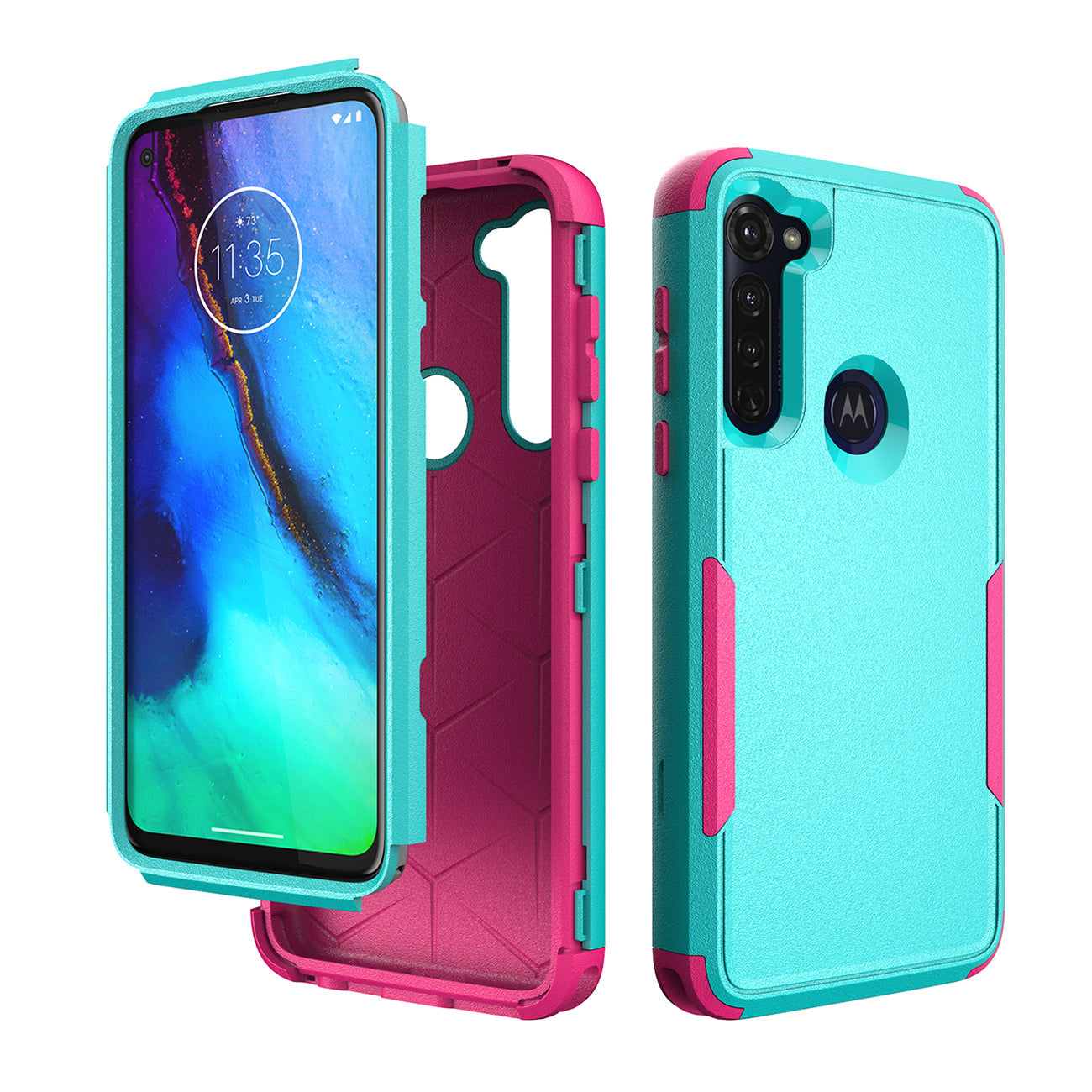 3in1 Hybrid Heavy Duty Defender Rugged Armor Military Grade Case MOTOROLA G STYLUS 2020 In Green - Heavy Duty & Reliable | CELL DEMAND Official