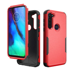 3in1 Hybrid Heavy Duty Defender Rugged Armor Military Grade Case MOTOROLA G STYLUS 2020 In Red - Heavy Duty & Reliable | CELL DEMAND Official