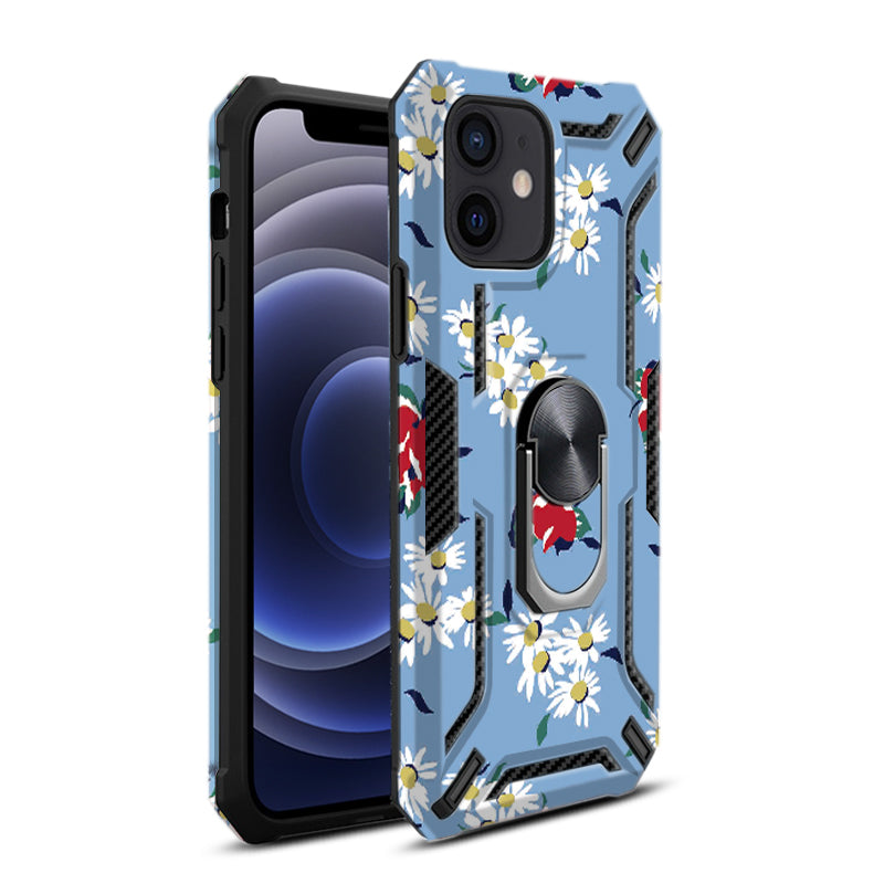 IPHONE 12 MINI Compatible Phone Case with Magnetic Ring Holder For IPHONE 12 MINI In Blue - Premium Protection by CELL DEMAND