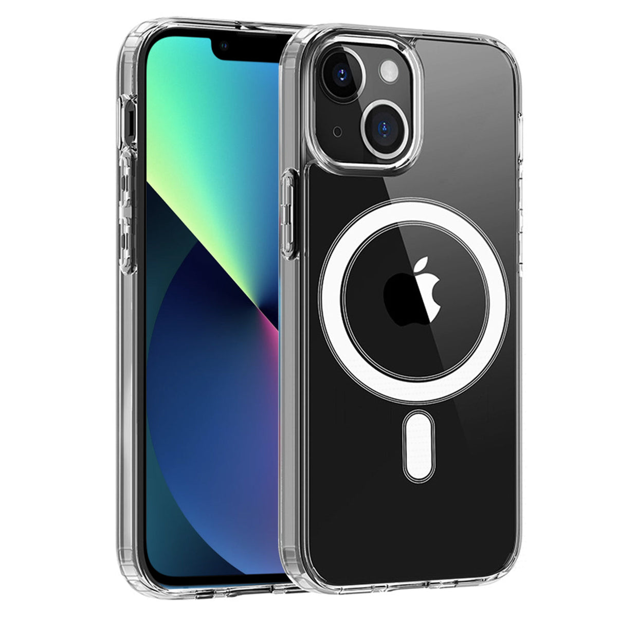 iPhone 13  Compatible Magnetic Wireless Charging TPU Bumper Case For iPhone 13  In Clear - Shockproof Protection by CELL DEMAND