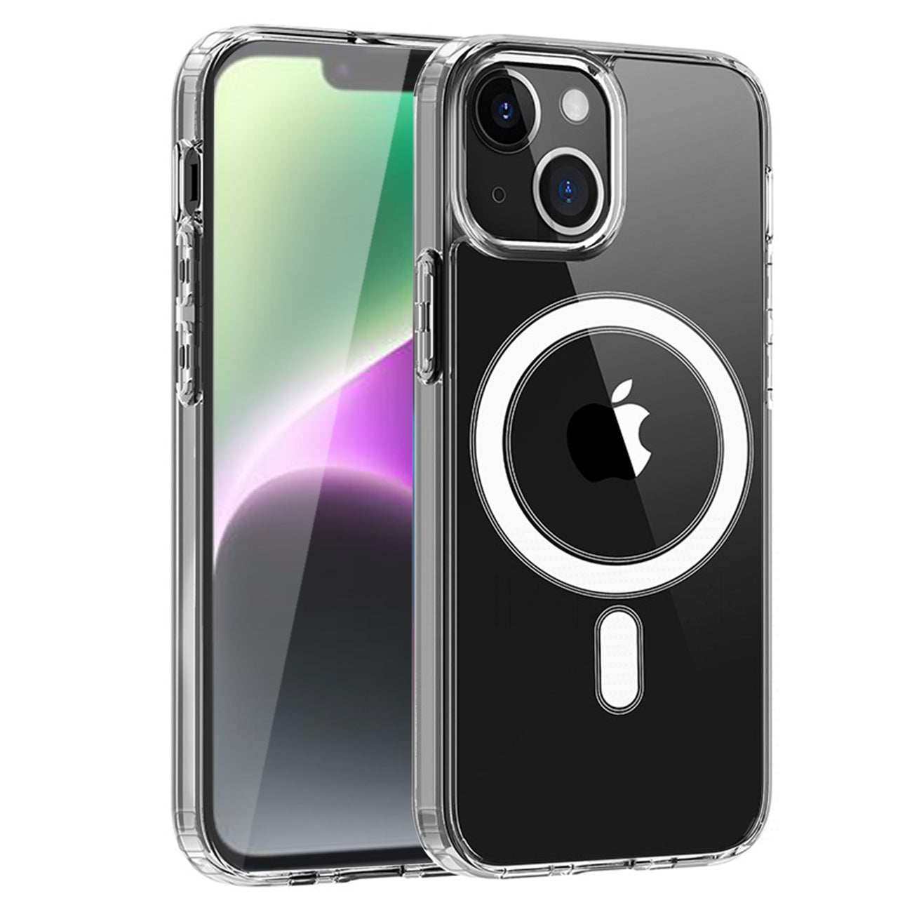 iPhone 14 Plus Compatible Magnetic Wireless Charging TPU Bumper Case For iPhone 14 Plus In Clear - Shockproof Protection by CELL DEMAND