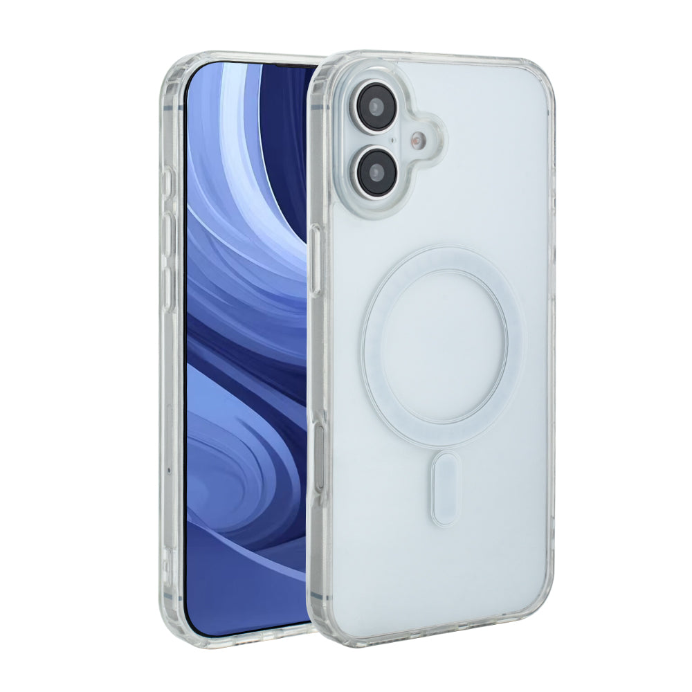 iPhone 16 Plus Compatible Magnetic Wireless Charging TPU Bumper Case For iPhone 16 Plus In Clear - Crystal Clear Protection by CELL DEMAND