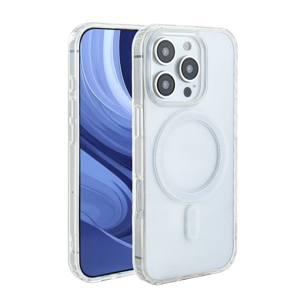 iPhone 16 Pro Compatible Magnetic Wireless Charging TPU Bumper Case For iPhone 16 Pro In Clear - Crystal Clear Protection by CELL DEMAND