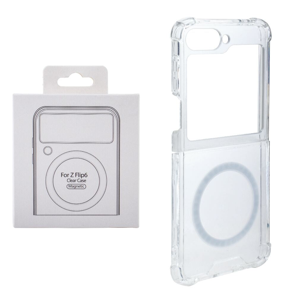 Magnetic Wireless Charging TPU Bumper Case For Z FLIP 6 In Clear - Heavy Duty & Reliable | CELL DEMAND Official