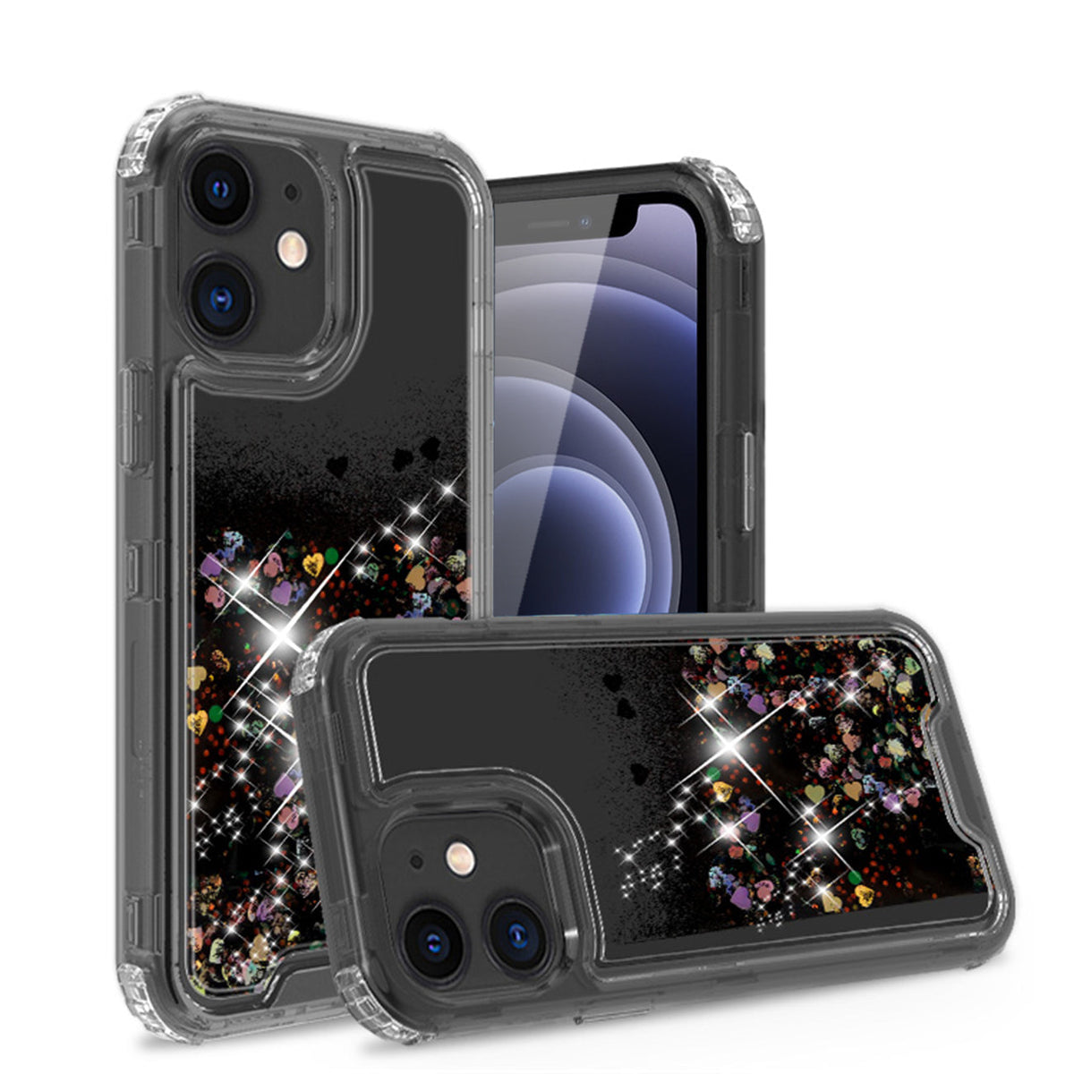 IPHONE 12 MINI Compatible Kickstand Ring Holder TPU Shockproof Case With Magnetic Car MountAPPLE IPHONE 12 MINI In Black - Durable Protection by CELL DEMAND