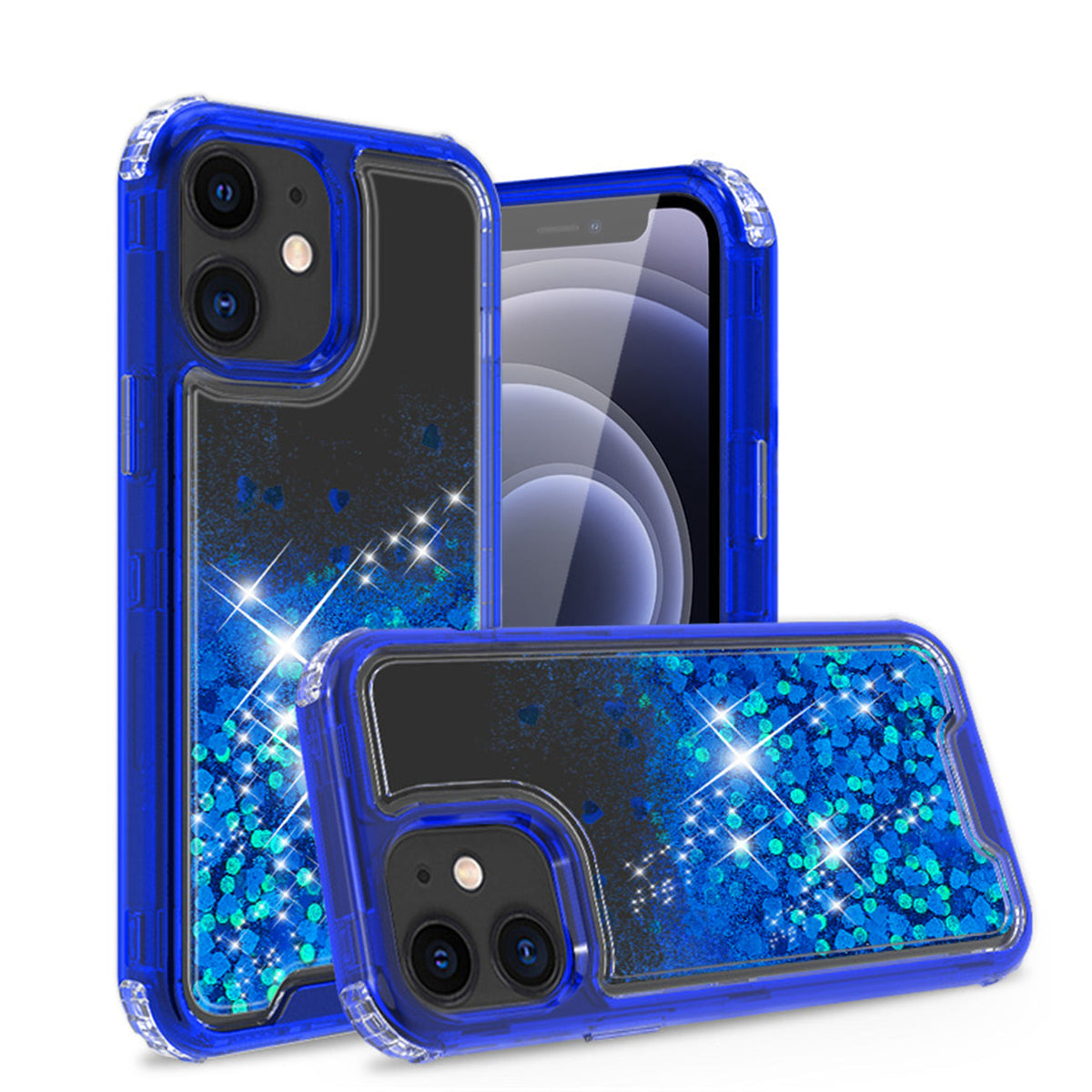 IPHONE 12 MINI Compatible Kickstand Ring Holder TPU Shockproof Case With Magnetic Car MountAPPLE IPHONE 12 MINI In Navy - Shockproof Protection by CELL DEMAND