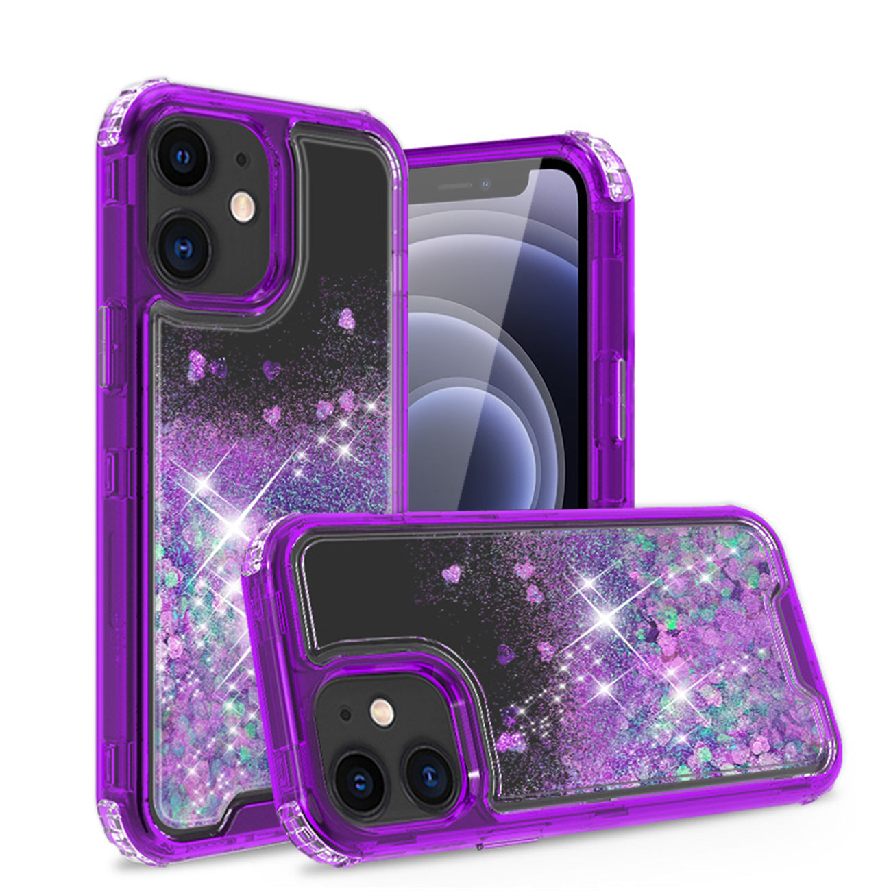 IPHONE 12 MINI Compatible Kickstand Ring Holder TPU Shockproof Case With Magnetic Car MountAPPLE IPHONE 12 MINI In Purple - Ultra-Slim Protection by CELL DEMAND