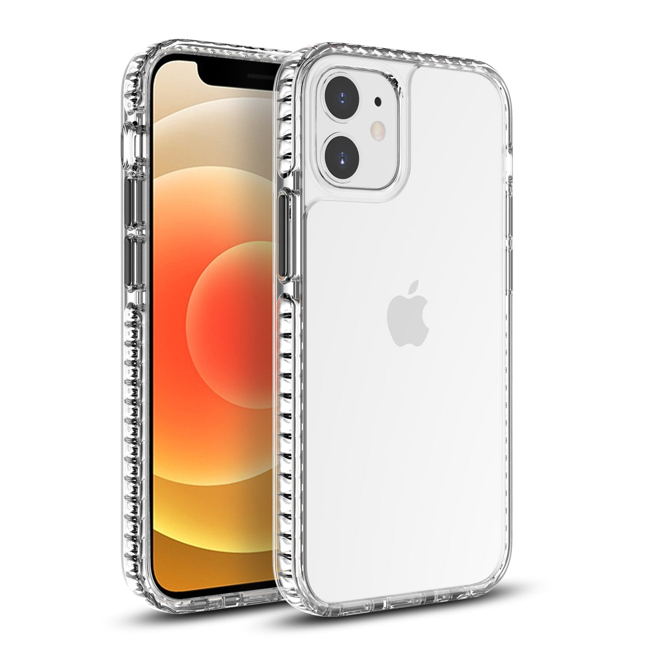 IPHONE 12 MINI Compatible TPU Bumper Shockproof Case With Embedded Coil In BlackAPPLE IPHONE 12 MINI In Clear Black - Ultra-Slim Protection by CELL DEMAND