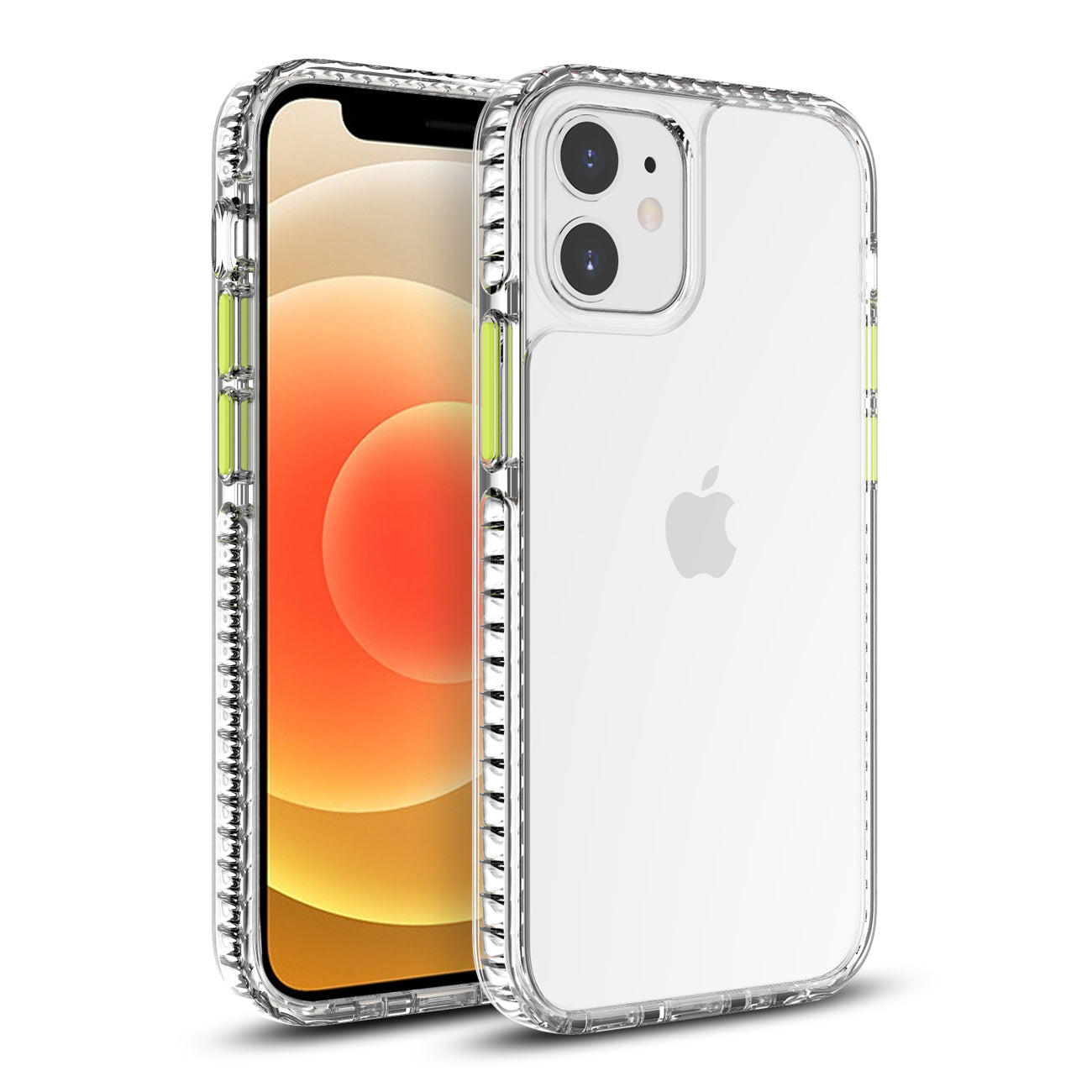 IPHONE 12 MINI Compatible TPU Bumper Shockproof Case With Embedded Coil In BlackAPPLE IPHONE 12 MINI In Clear Yellow - Shockproof Protection by CELL DEMAND