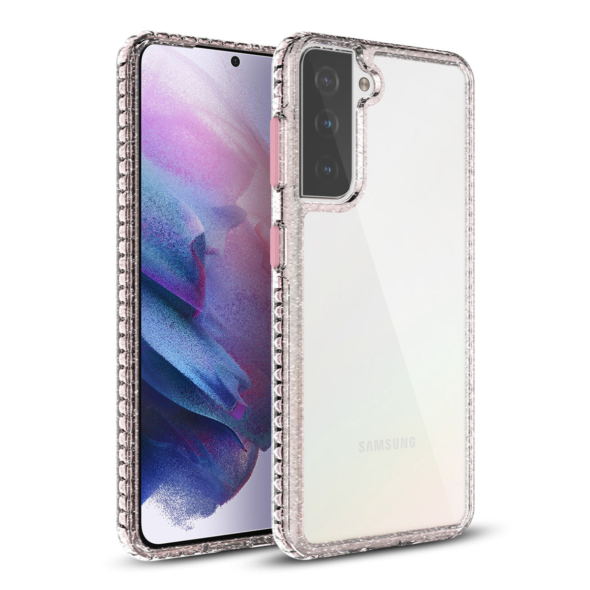 TPU Bumper Shockproof Case With Embedded Coil In BlackSAMSUNG GALAXY S21/S30 In Pink - Shockproof & Reliable | CELL DEMAND Official