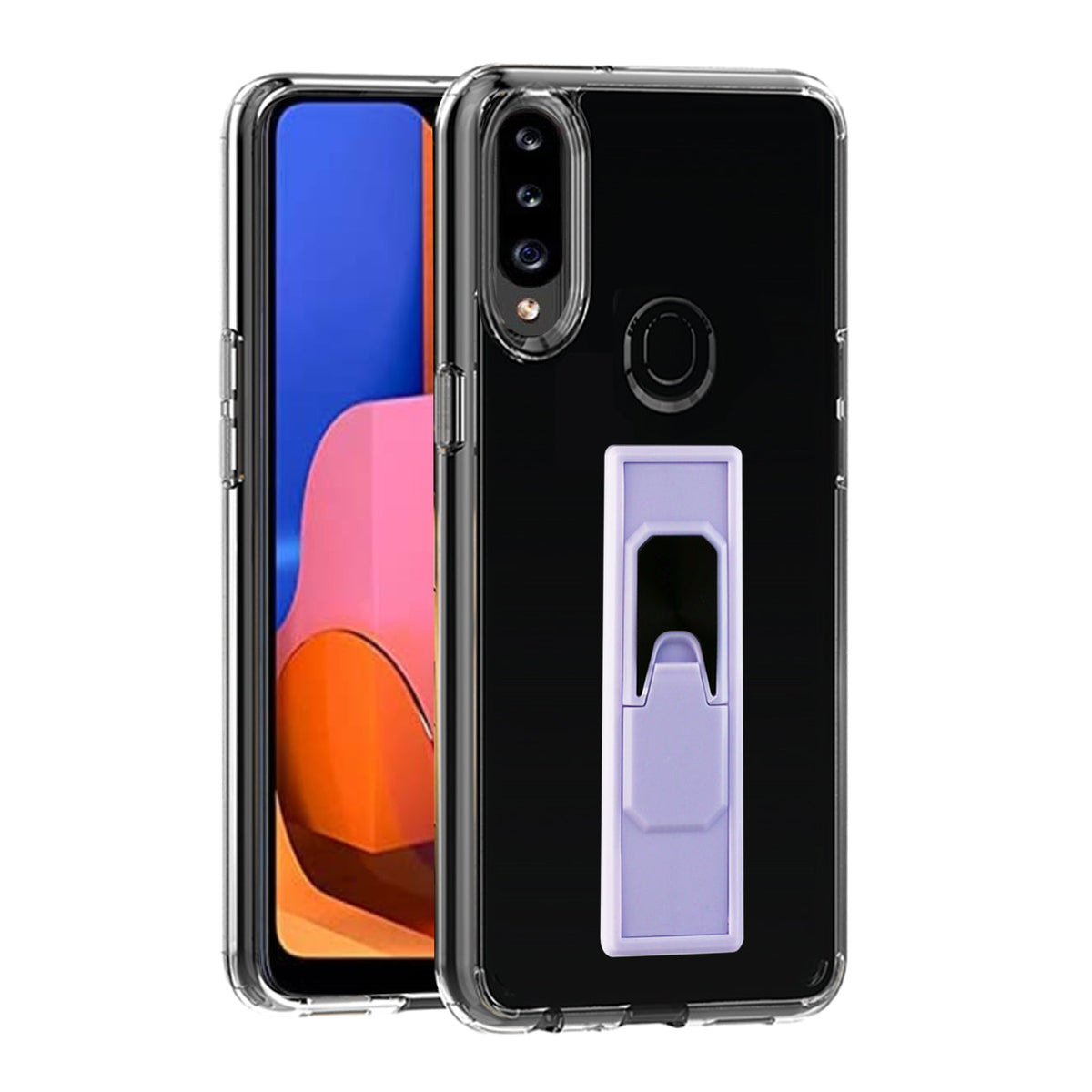 TPU Bumper Shockproof Case With Embedded Coil SAMSUNG GALAXY A20S In Purple - Shockproof & Reliable | CELL DEMAND Official