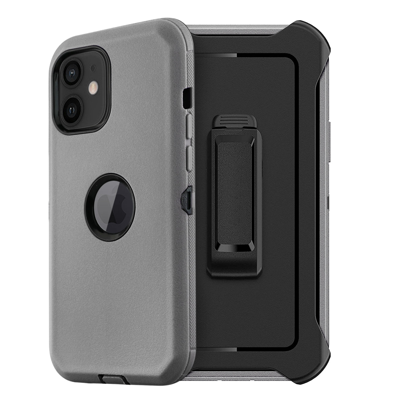 IPHONE 12 MINI Compatible Multilayer Full Protection with Built-In Screen Protector CaseAPPLE IPHONE 12 MINI In Gray - Heavy Duty Protection by CELL DEMAND
