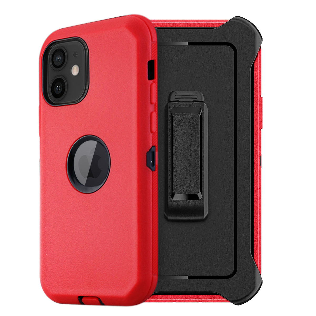 IPHONE 12 MINI Compatible Multilayer Full Protection with Built-In Screen Protector CaseAPPLE IPHONE 12 MINI In Red - Shockproof Protection by CELL DEMAND
