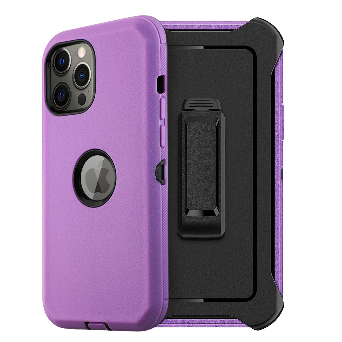 IPHONE 12 PRO Compatible Multilayer Full Protection with Built-In Screen Protector CaseAPPLE IPHONE 12 PRO MAX In Purple - Premium Protection by CELL DEMAND