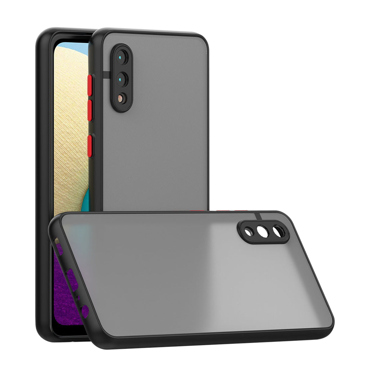 Camera Protection Translucent Case For Samsung Galaxy A20 /M02  In Black - Heavy Duty & Reliable | CELL DEMAND Official