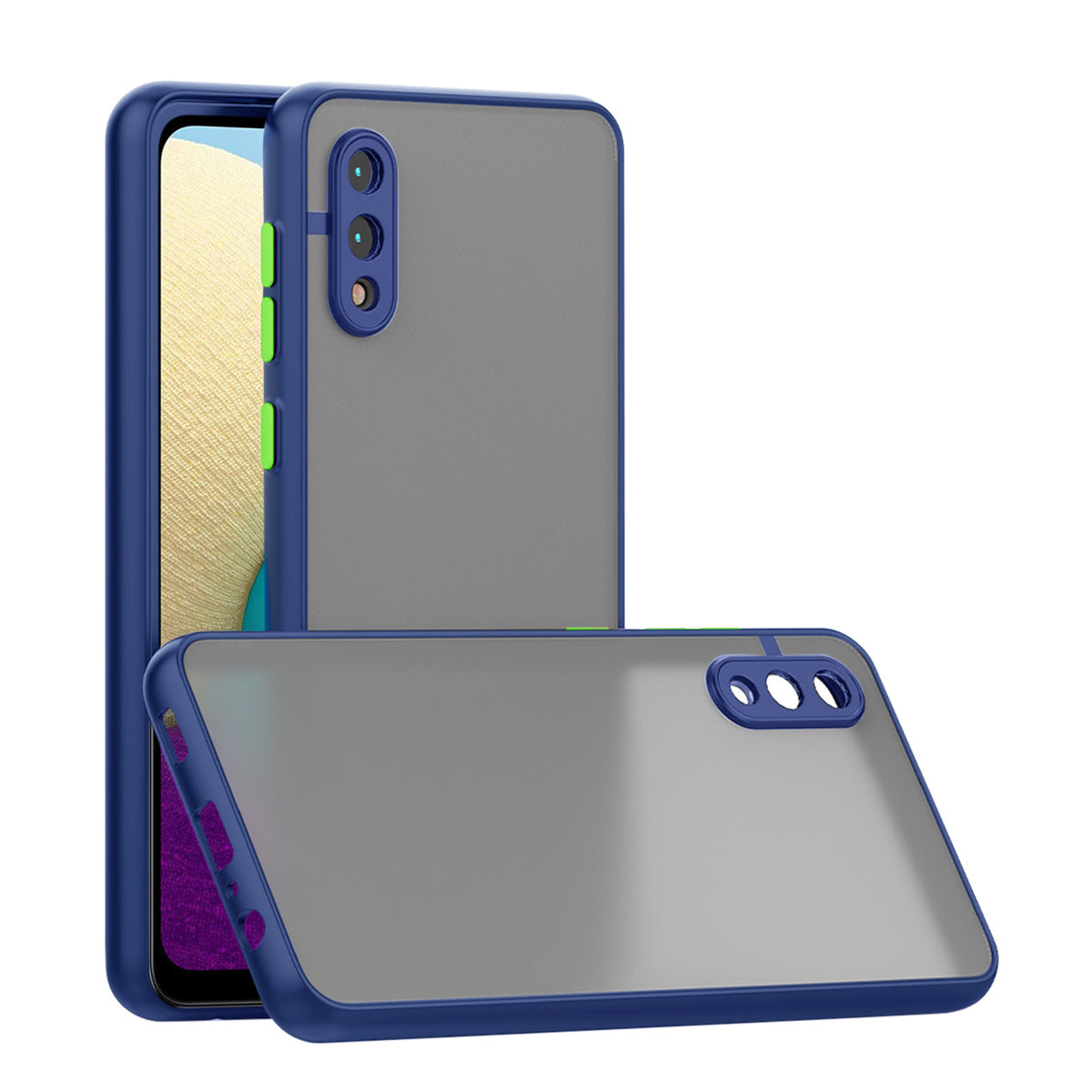 Camera Protection Translucent Case For Samsung Galaxy A20 /M02 In Navy - Durable & Reliable | CELL DEMAND Official